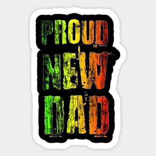 Rasta Colors, Proud New Dad Sticker